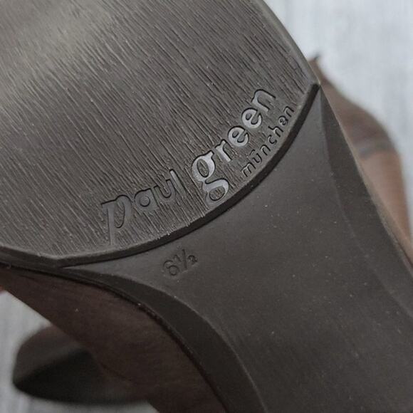 Paul Green Dark Brown Jano Heeled Leather Ankle Bootie Women's US 9 - Picture 9 of 11